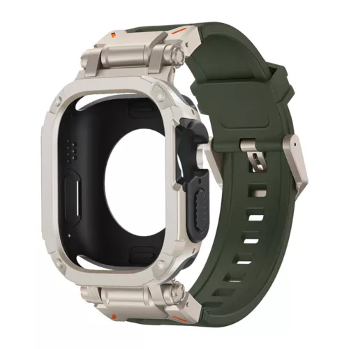 Correa y carcasa de metal + silicona para Apple Watch Ultra2 49 mm 9 8 44/45 mm - Imagen 16 de 32