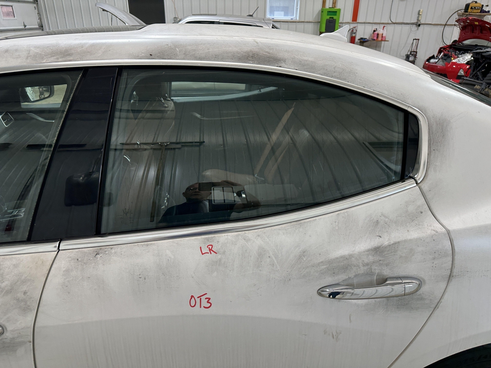15 MASERATI GHIBLI DRIVER LEFT REAR SIDE DOOR BIANCO/WHITE 268