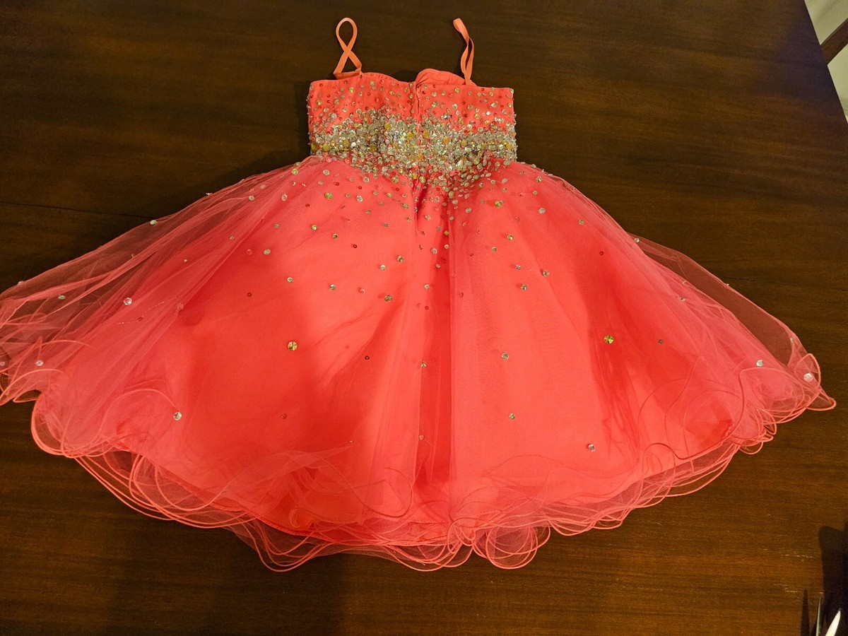 Mori Lee Morilee Hot Pink Strapless Rhinestone Prom Dress Size 6 Gorgeous |  eBay