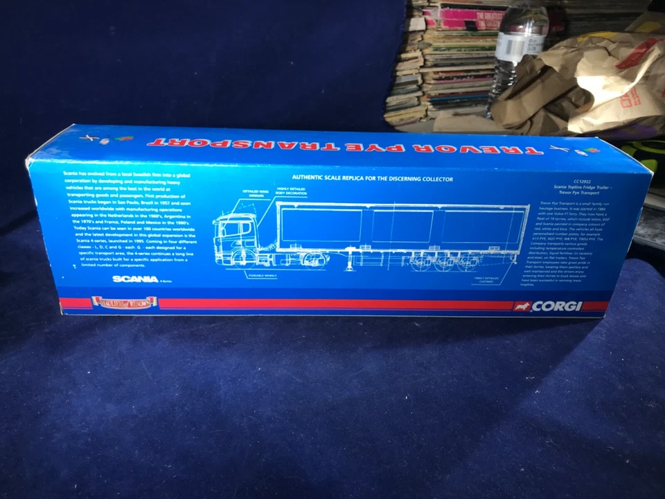 K-1 CORGI 1:50 SCALE DIE CAST TRUCK - CC12922 - SCANIA TOPLINE FRIDGE TRAILER - Image 4 of 4