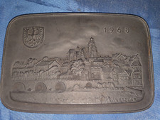 Relief Obraz Żeliwny Wetzlar 1968 17x11,5 cm