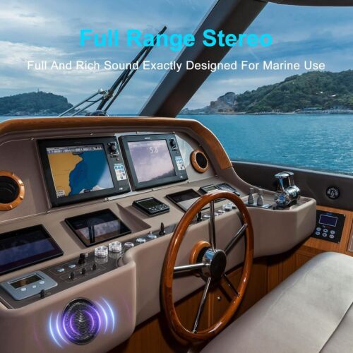6.5" Marine Stereo Speakers Waterproof Flush Mount Audio Boat ATV UTV golf cart - Picture 5 of 12