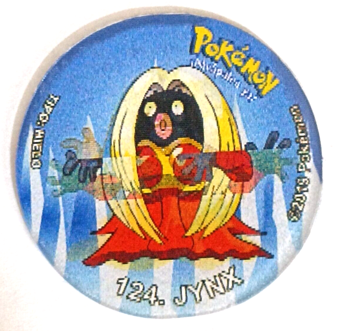 TAZO POKEMON DKV 3D #124 JYNX 2020 Kanto PERU Pogs Taps Lenticular
