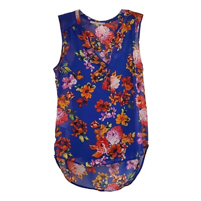 Daniel Rainn Floral Top Women's Size Medium Sleeveless Polyester Blend VGUC 