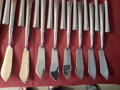 Lot De 12 Couteaux à Entremet HAVILAND Modèle ATLAS - Métal Argenté, Fabrication Française