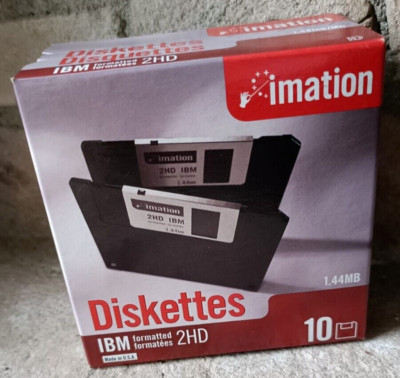 IMATION FLOPPY DISK 2HD 1,44 MB CONFEZIONE DA 10 FORMATTATI IBM 3,5'' POLLICI