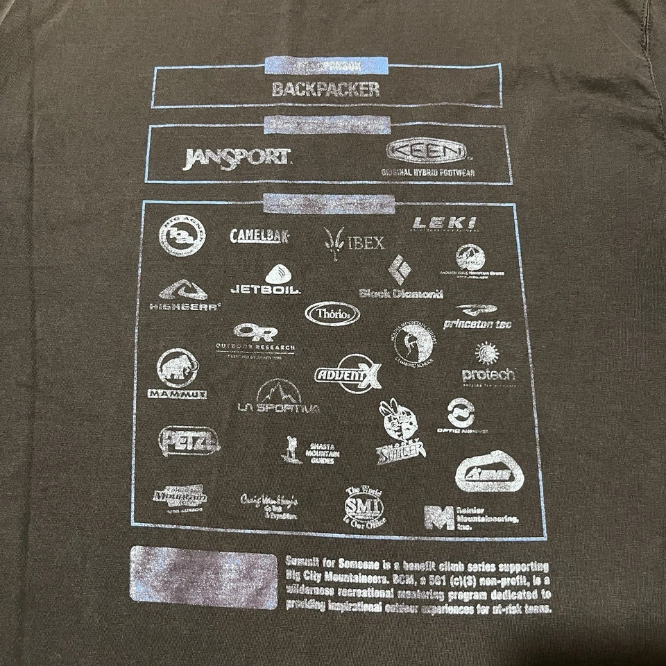 Vintage Go Climb A Rock Yosemite Mountaineering School Shirt Ibex Mammut OR - Image 4 of 4