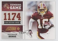 2012 Score Numbers Game Brandon Banks #13 1i3
