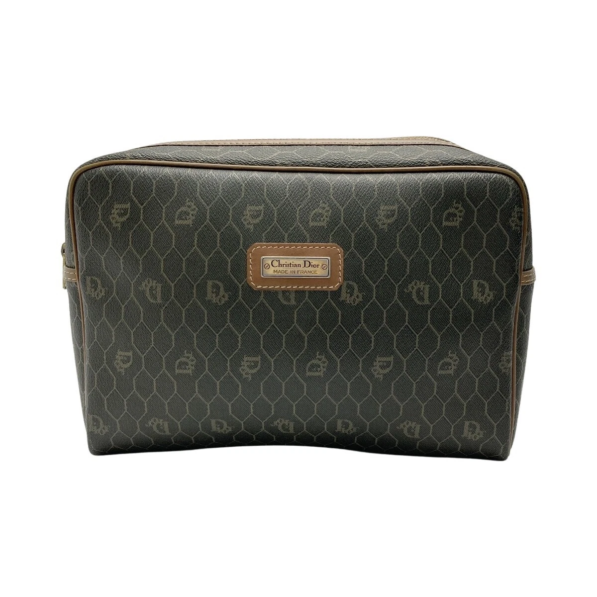 Sac pochette Christian Dior motif nid d'abeille noir deuxième sac vintage léger