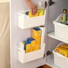 Wall Mounted Storage Box Sundries Organizer Cabinet Door Container Kitchen UK