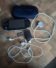 Sony PSP-1003 PlayStation Portable Black Wi-Fi 1GB Bundle, No Power Cable/Plug