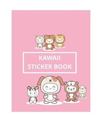 Kawaii sticker book: blank sticker book for toddlers | blank sticker book album 