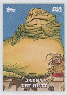 2016 Topps Star Wars Card Trader Physical Cards Classic Art Jabba The Hutt 02v3