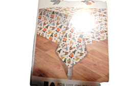 HARVEST PUMPKIN  GNOME VINYL TABLECLOTH 60" X 84"