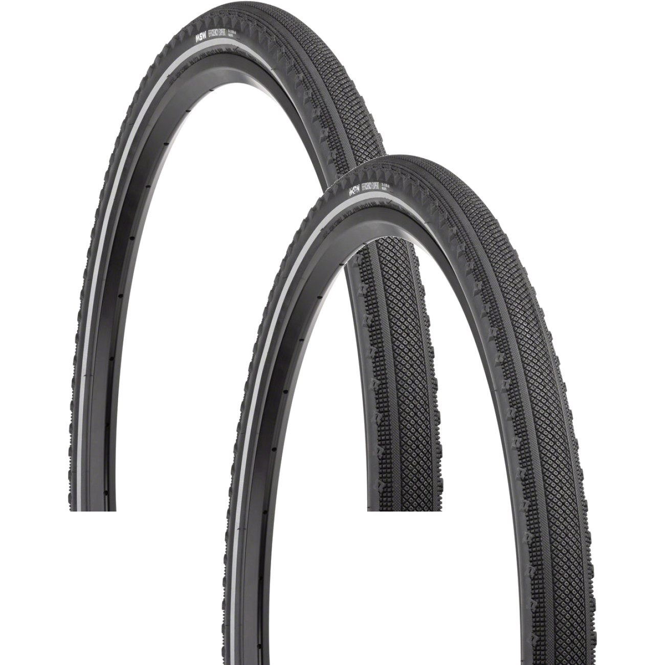 Pack of 2 MSW Efficiency Expert Tire - 29 x 175 700 x 45 Black Folding 11590₽