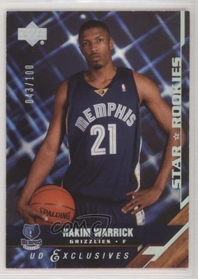 2005 Upper Deck Star Rookies Silver UD Exclusives Hakim Warrick Rookie RC 0c2
