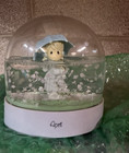 Precious Moments "Thanks A Bunch!" Girl Water Snow Globe Round 1999 — photo 1