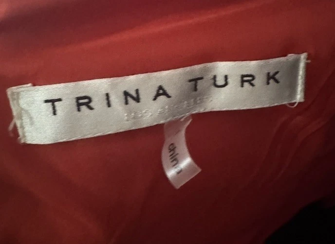 VALENTINO Abito Trina Turk 4 rosso petardo Cameron incrociato volant scollo a V