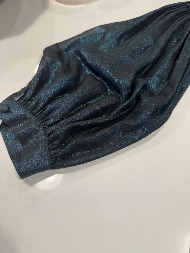 Vestido Plisado Marina Ronaldi Verde Brillante Talla M Foto 3 de 4