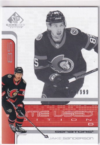 22/23 UD SP GAME USED JAKE SANDERSON 02/03 RETRO RC ROOKIE /999 #44