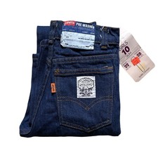 Vintage 80's Levi's 0718 Girls Super Straight Leg Jeans 22x28 10 Dark Wash NOS