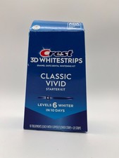 CREST 3D WHITESTRIPS CLASSIC VIVID 20 STRIPS EXP 6/27 SEALED MR 569