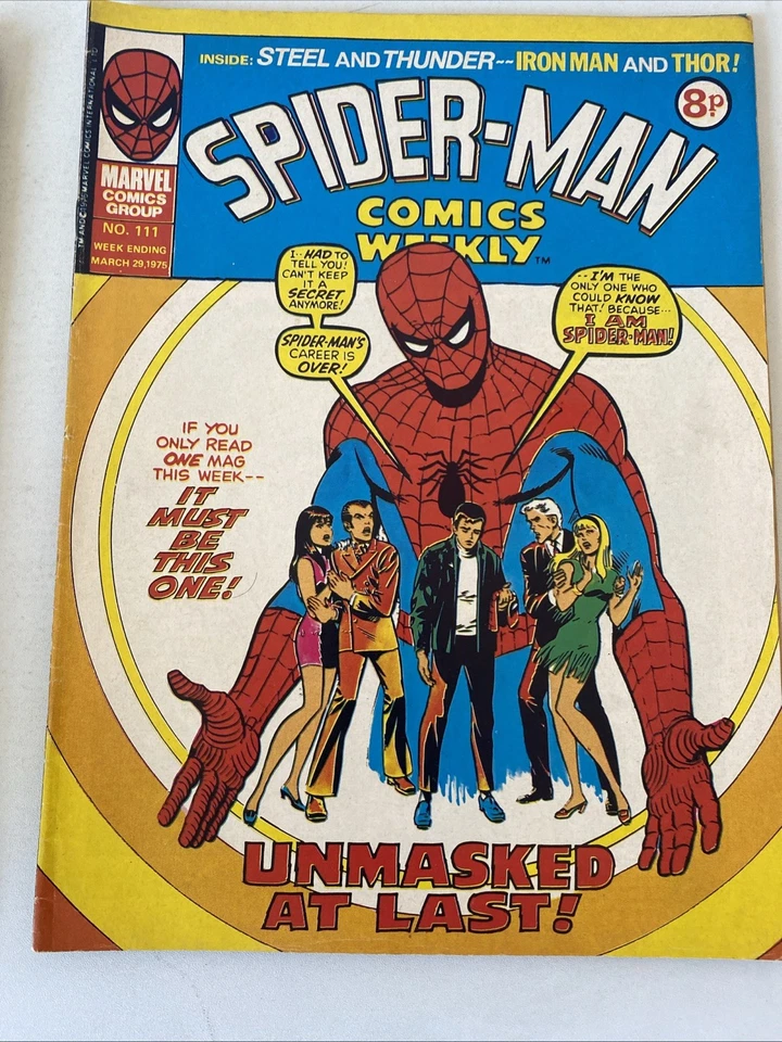 SPIDER-MAN WEEKLY. NUMBER'S 106 111 118 129 131 & 133. (6 VINTAGE 1975 MAGAZINE) - Image 3 of 4