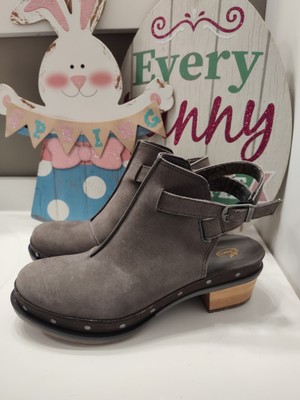 Chaco Brand Cataluna Clog Heeled Ankle Boots, Charcoal Grey, Never Worn, 8.5