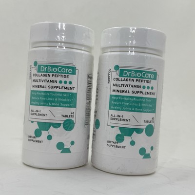 Dr BioCare Collagen Peptide Multi Vitamin Mineral Supplement 60 Tablets 2 Pack