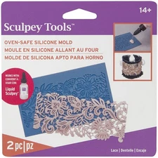 Sculpey Tools Oven-Safe Silicone Mold-Lace