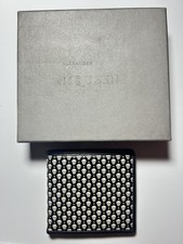 Alexander McQueen CARD HOLDER Skull Print Leather Wallet Case Bifold Coin  Box