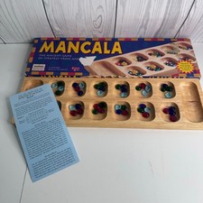 Vintage 1996 Mancala Wood Board Game Ancient Game of Strategy