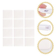 12 Pcs Self Adhesive Shower Curtain Holders Clips White ABS Splash Proof Guards