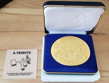 Vintage John Deere Two-Cylinder Tractors Metal Belt Buckle 1992