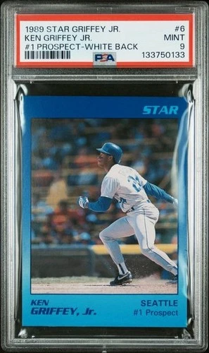 1989 STAR GRIFFEY JR. #6 KEN GRIFFEY JR. #1 PROSPECT-WHITE BACK PSA 9 ROOKIE