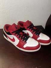 Nike Air Jordan 1 Low Reverse Black Toe Red White Black 553558-163 Sneaker