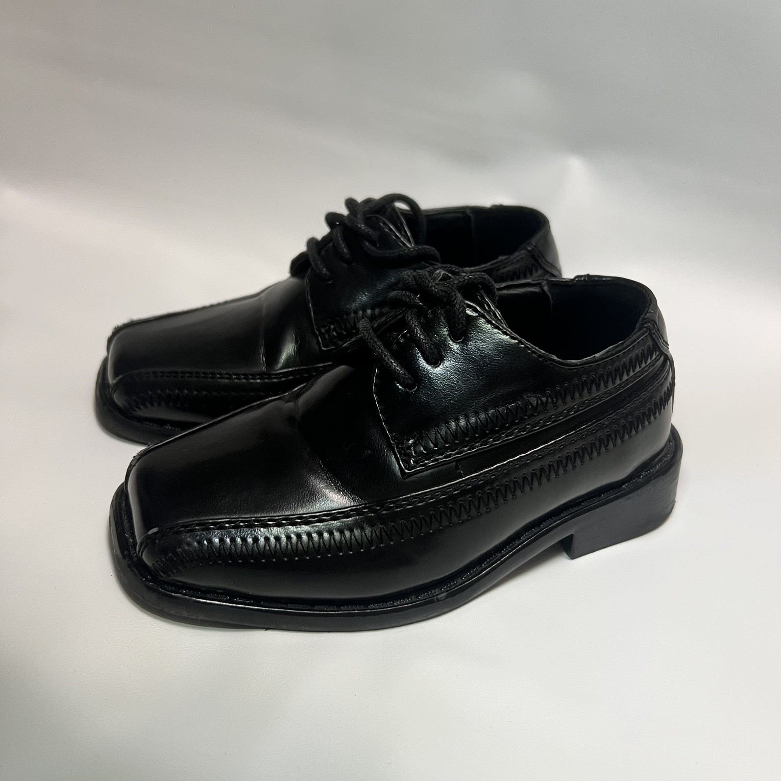 Stacy Adams Little Boy's Dress Shoes 6m Lace Up Square Toe black Oxford style