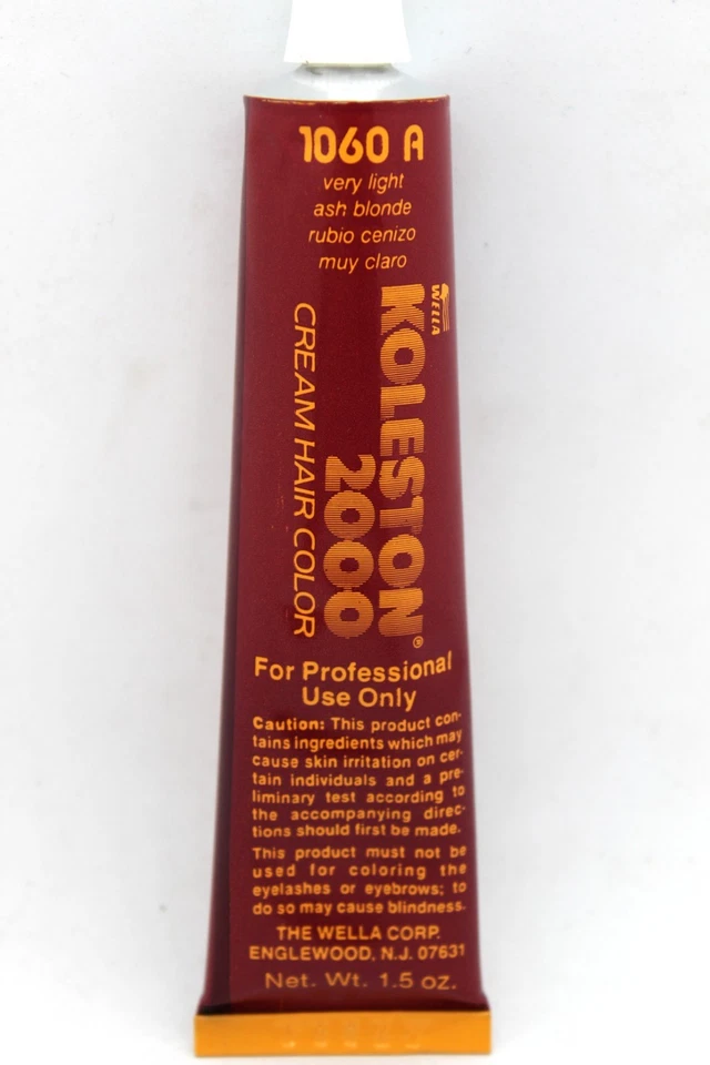 Color de cabello crema vintage Koleston 2000 1060 un rubio ceniza muy claro nuevo de stock Foto 3 de 4