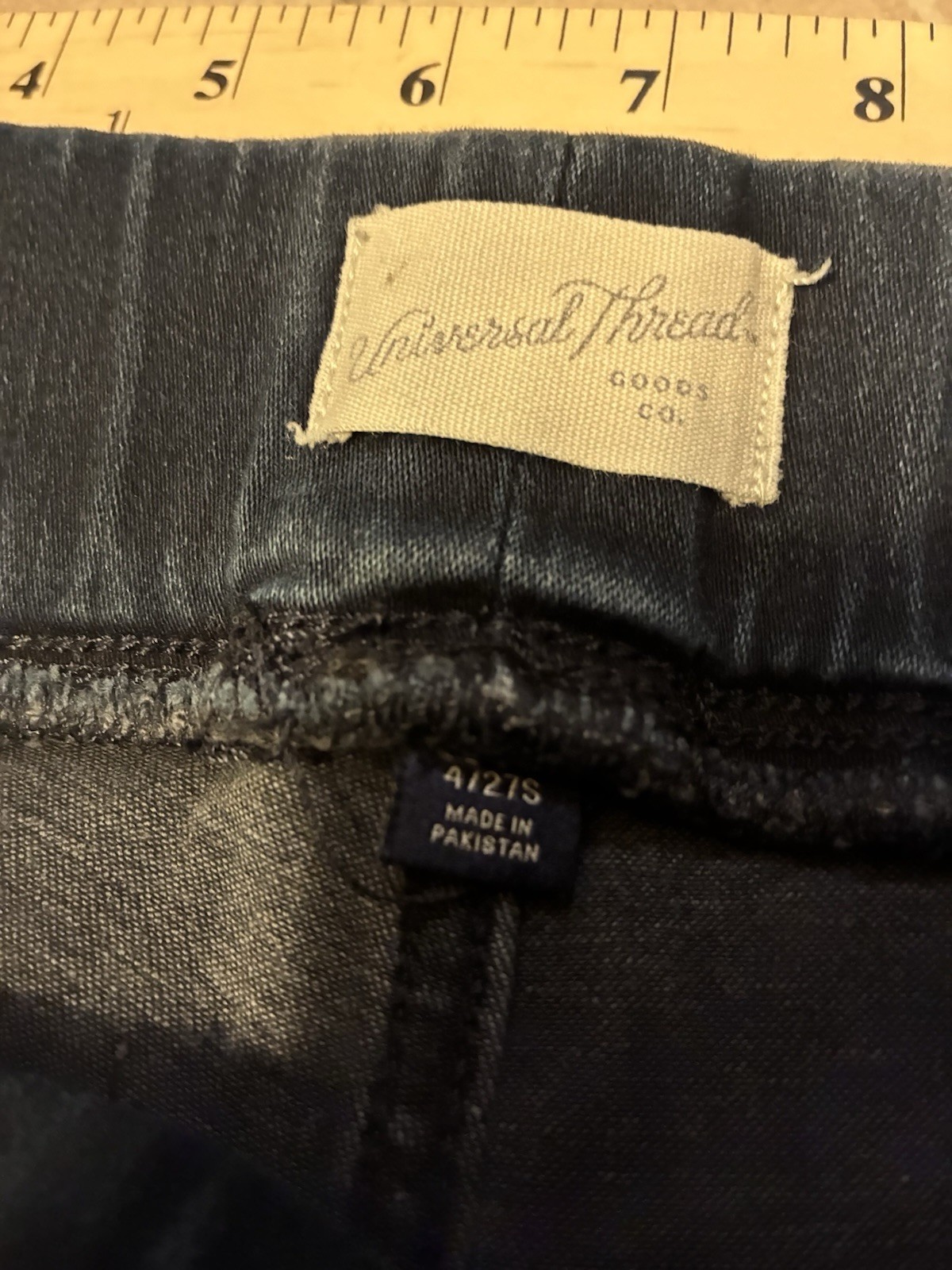 Universal Thread Skinny Stretch Pull On Dark Blue… - image 3