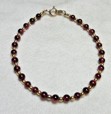 VINTAGE 14K GOLD FILLED BEAD BALL BRACELET #9