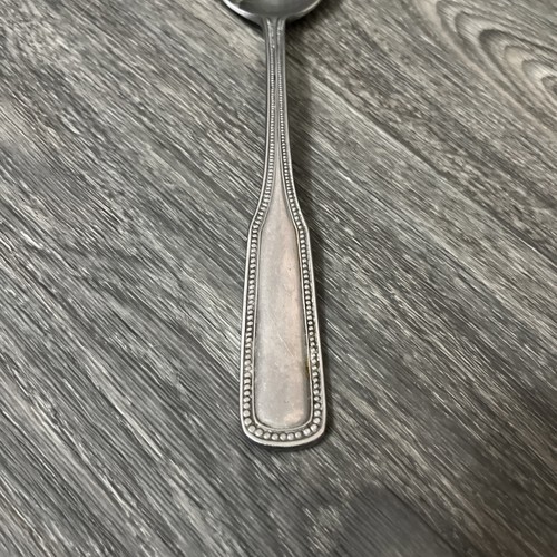 1776 Stainless By Salem Japan Glossy Beaded Edge Flatware Serving Spoon - Picture 2 of 9