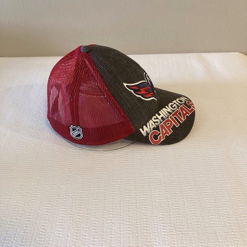 Washington Capitals Reebok Center Ice Collection Trucker Mesh Snapback Hat Cap - Picture 3 of 10