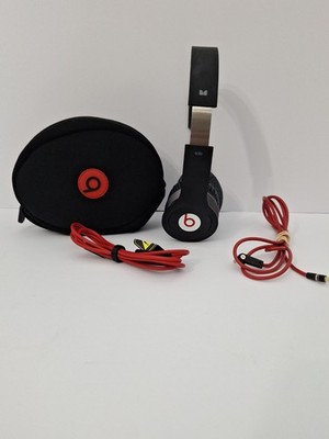 Monster Beats by Dr Dre Solo HD Wired On-Ear Headphones Black MINT W Case TESTED
