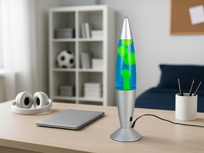 LED Raketen Lavalampe 90er Jahre Retro Design, besondere Tischlampe - 2 Farben