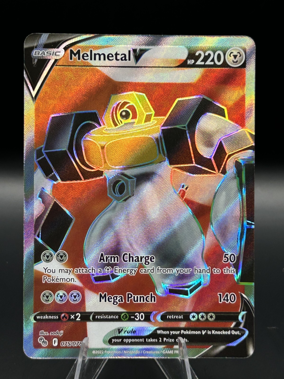 Melmetal V 075/078 Ultra Rare Pokemon GO Pokemon Holo Near Mint 075/078
