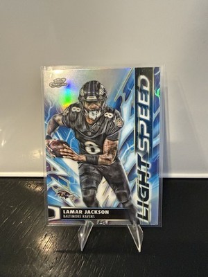 2025 Topps Chrome Cosmic Lamar Jackson Light Speed Refractor #LS-2 Ravens