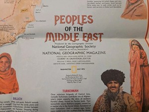 1972, Peoples of the Middle East, National Geographic, 23" x 36"