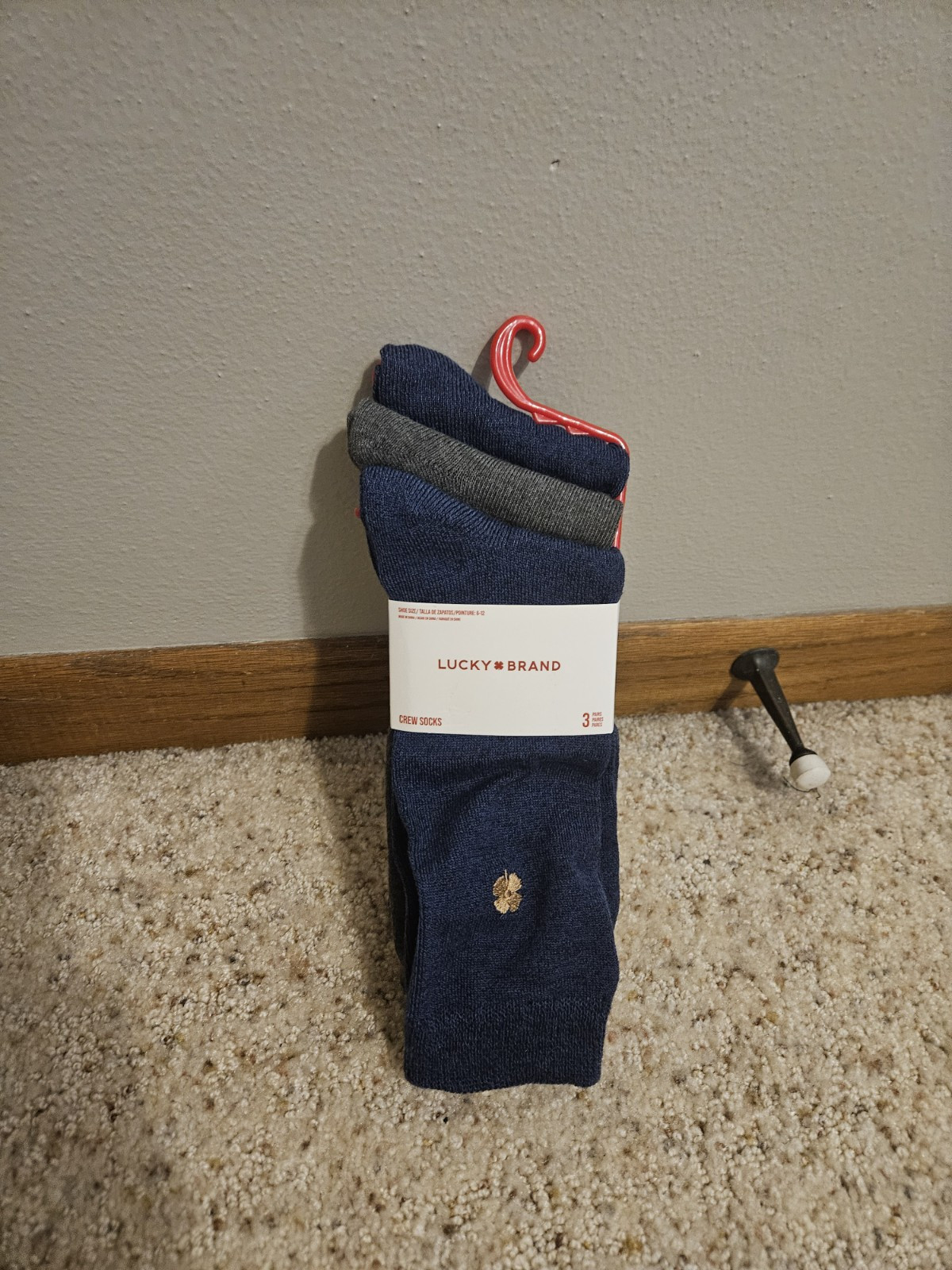 Lucky Brand Socks Men’s 3 Pair Multicolor Lightweight Crew Business Casual