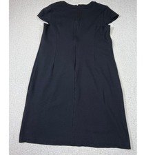 Talbots Women 12 Black Shift Casual Travel, Everyday, Resort Short Sleeve Dress