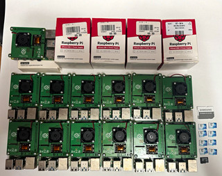 LOT Raspberry Pi 4 Model B 4GB PoE hats EdgeSwitch accessories
